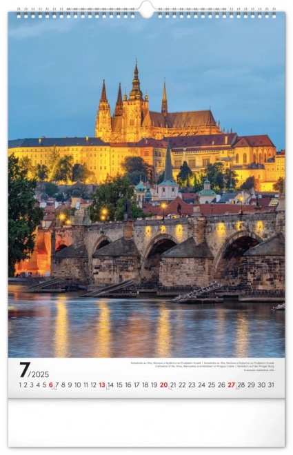 Wall Calendar Prague 2025