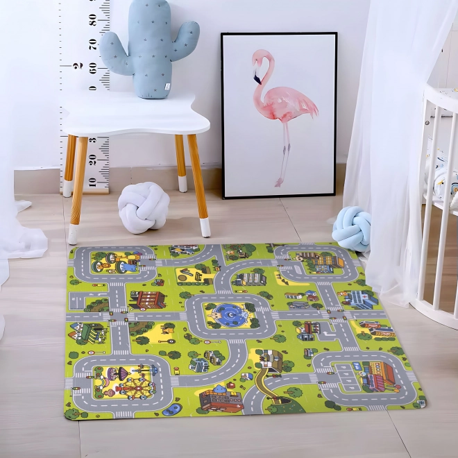 Children's Puzzle Foam Play Mat Town Design