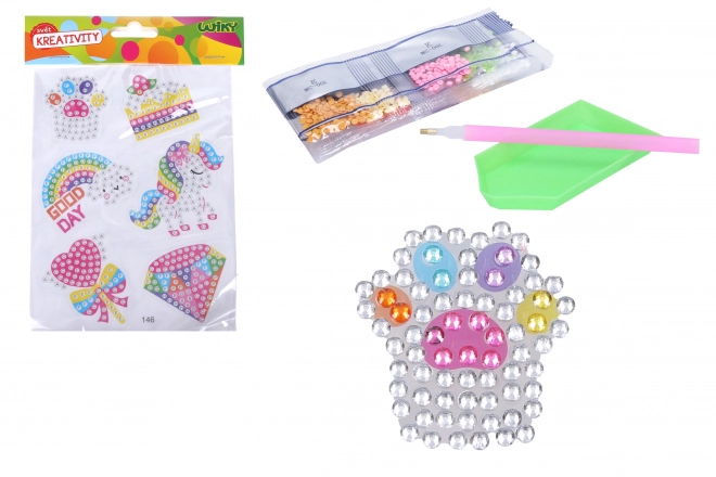 Creative Set Diamond Stickers with Gems