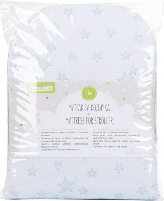 Chipolino stroller mattress blue stars