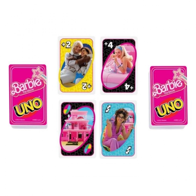 Uno Card Game with Barbie Movie Theme