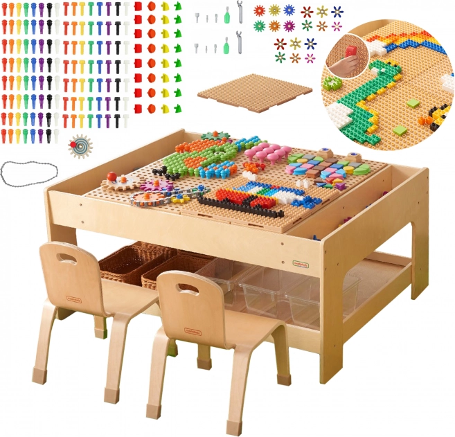 Masterkidz Wooden Educational Table with Accessories STEM Wall