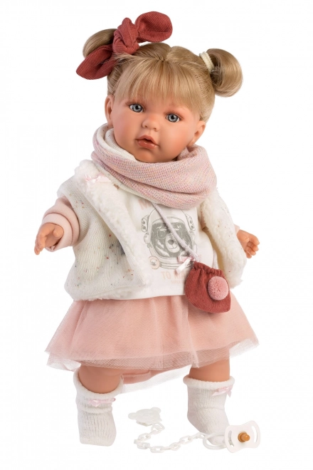 Julia - Realistic Doll with Sounds and Soft Cloth Body - 42 cm