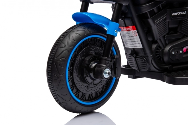 Kids Electric Chopper Motorcycle Blue with FM Radio and Audio Panel