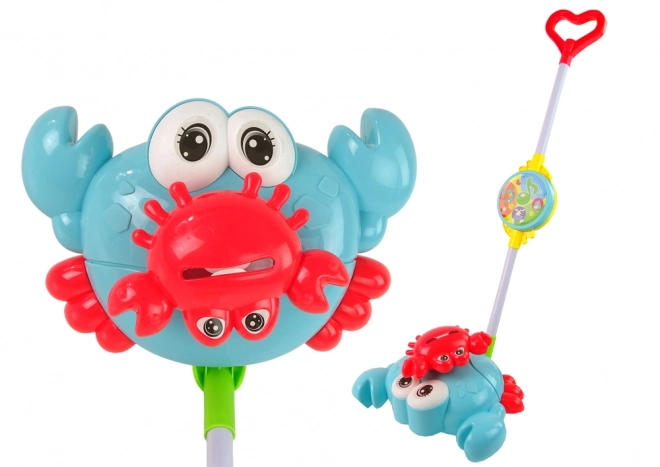 Blue Musical Crab Push Toy