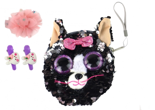 Cute Kitten Wallet & Accessory Set for Girls