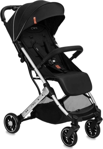 Passeggino sportivo MoMi ESTELLE LIGHT nero con telaio argento