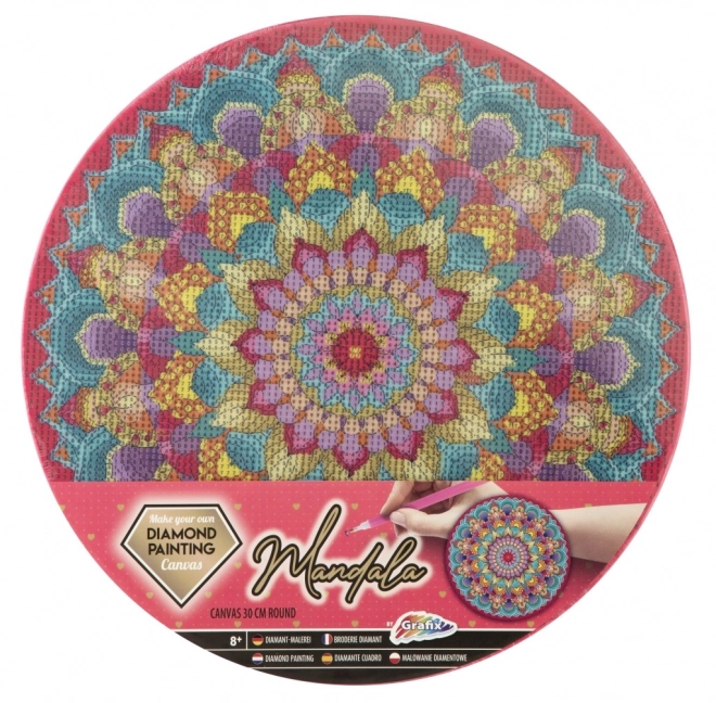 Diamond Painting Kit with Frame Pink Mandala