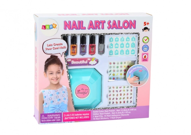 Nail Styling Kit with Dryer and Stickers