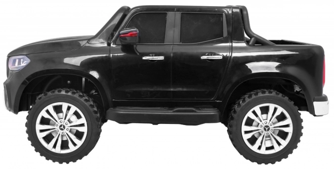 Mercedes Benz třídy X pro děti černý + dálkové ovládání + 4x4 + MP4 + nosič zavazadel + LED + EVA