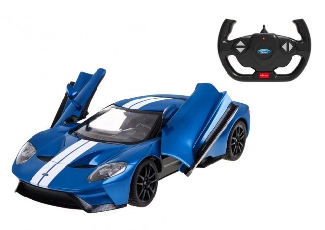 Remote Control Ford GT 1:14 with Opening Doors Blue Toy Car