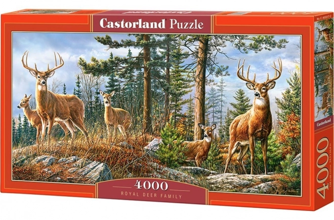 Royal Deer Family Panorama Puzzle