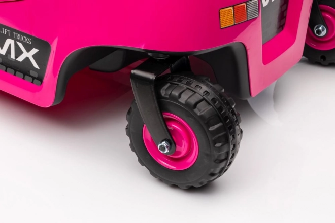 Pink Battery-Powered Forklift