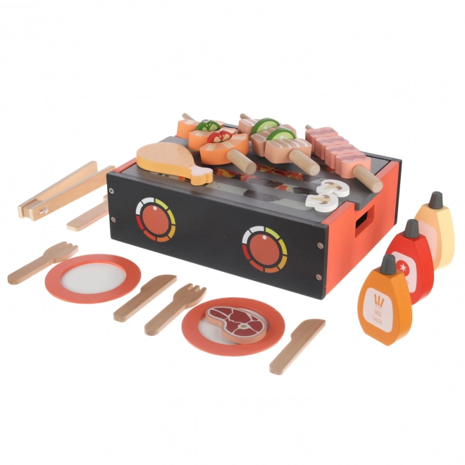 Wooden BBQ Grill Play Set