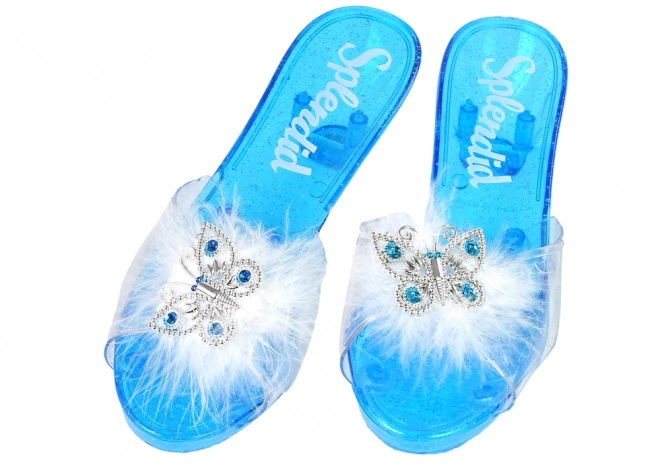 sparkling fairy princess shoes with fur