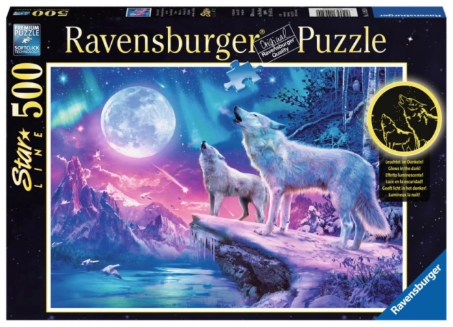 Glow-in-the-Dark Howling at Dusk Puzzle 500 Pieces