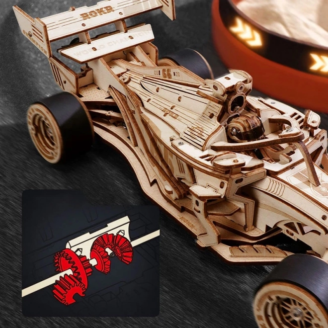 3D Wooden Puzzle Racing Car