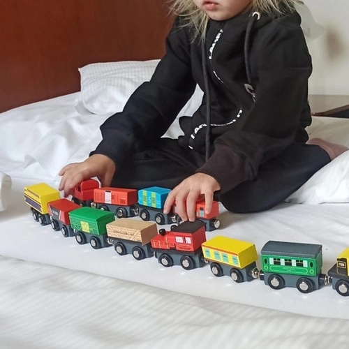 Wooden Toy Train Set