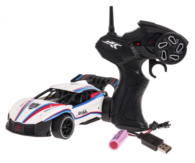 Remote Control Metal Speed Car White 1:20