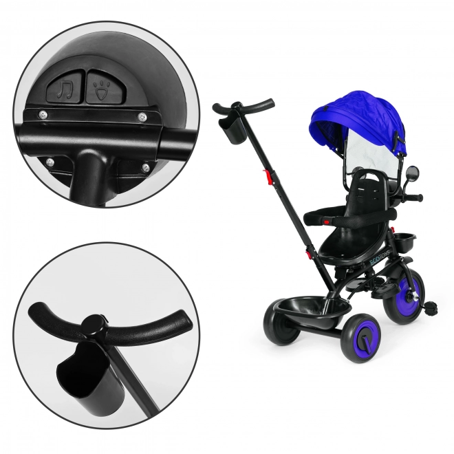 3-in-1 tricycle stroller for children with swivel seat and canopy by ECOTOYS