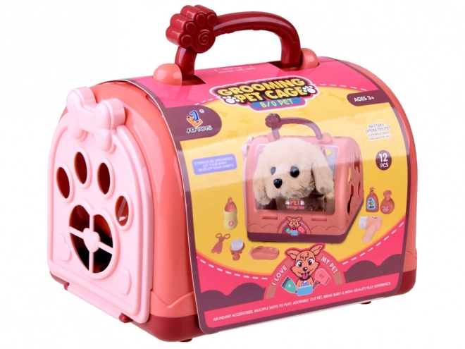 Interactive Plush Puppy with Spa Set