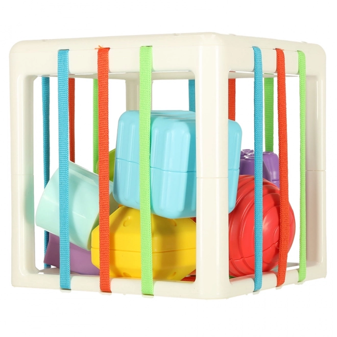 Flexible Sensory Puzzle Cube with Shape Sorter