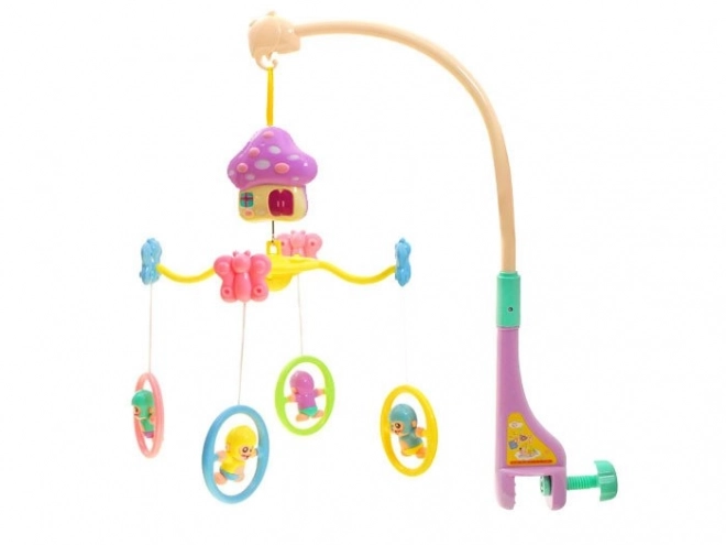 Pastel Musical Crib Mobile with Monkeys