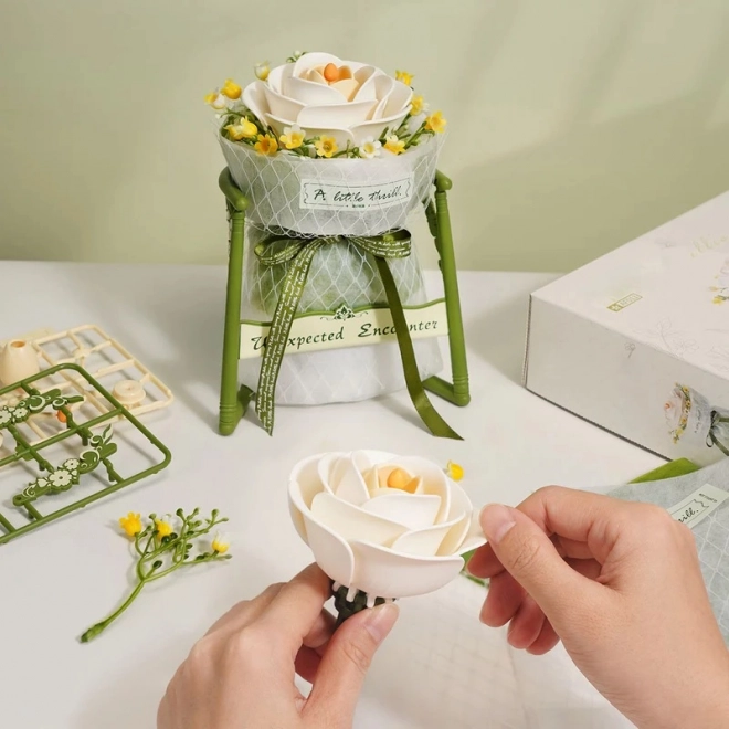 3D Puzzle White Camellia