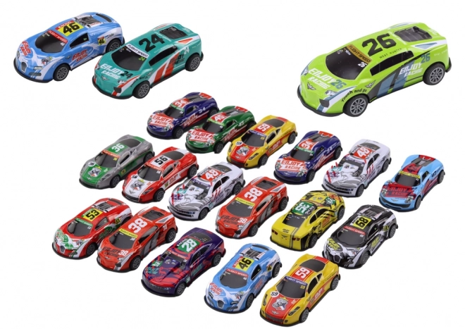 Set of Racing Cars 1:64 Toy Vehicles 20 Pieces