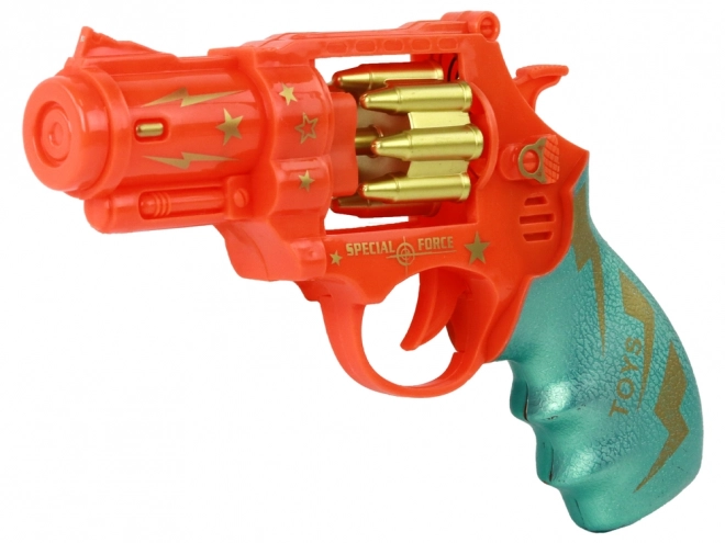 Orange Revolver Toy Gun with Sound and Light Effects