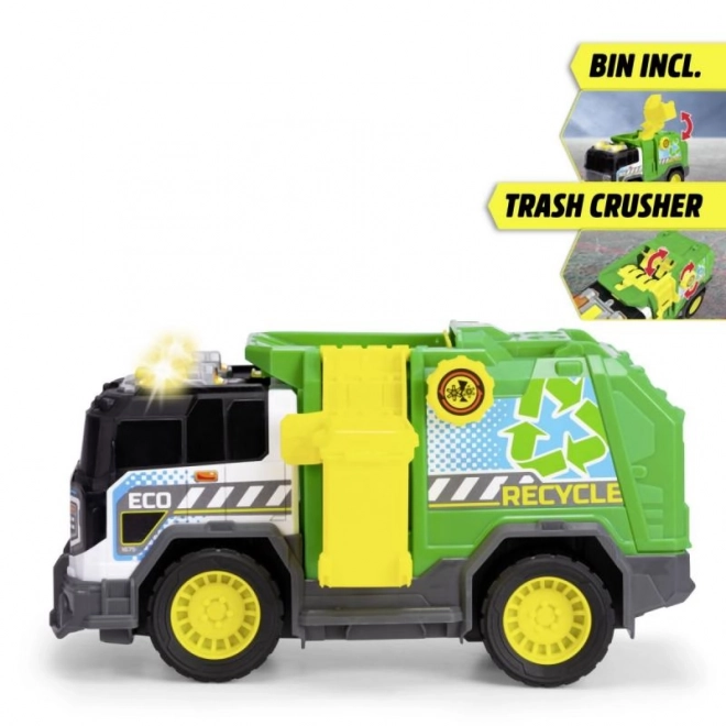 Green Garbage Truck with Lights and Sounds