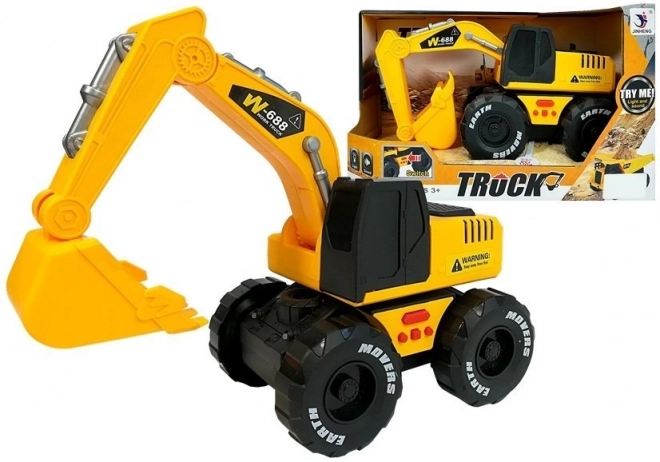 Friction Powered Excavator with Sounds and Lights