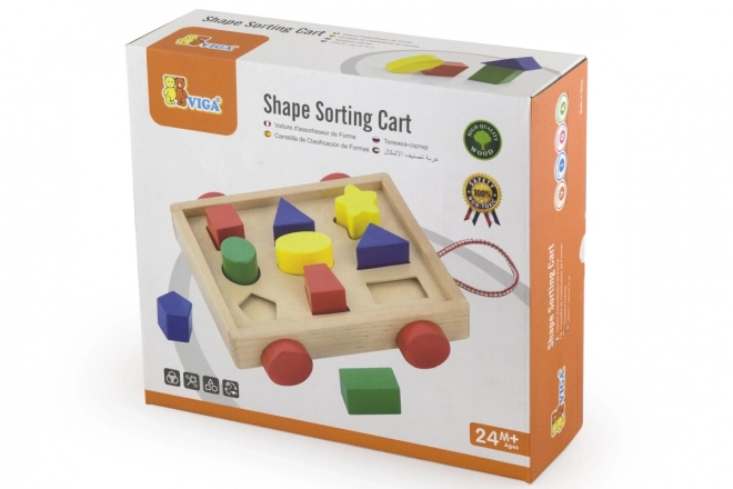 Wooden Toy Shape Sorter Cart