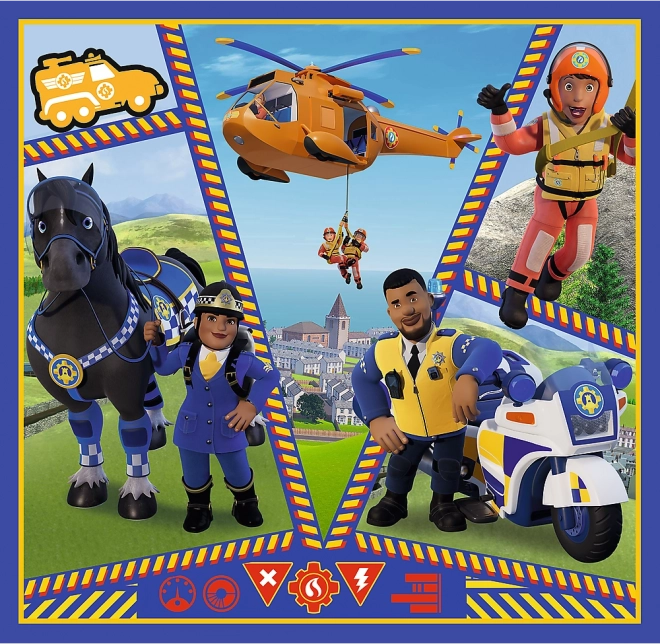 Fireman Sam's Day Puzzle Set 3-in-1