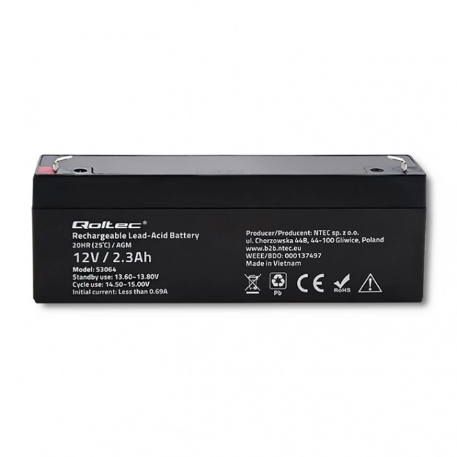 AGM Battery 12V 2.3Ah