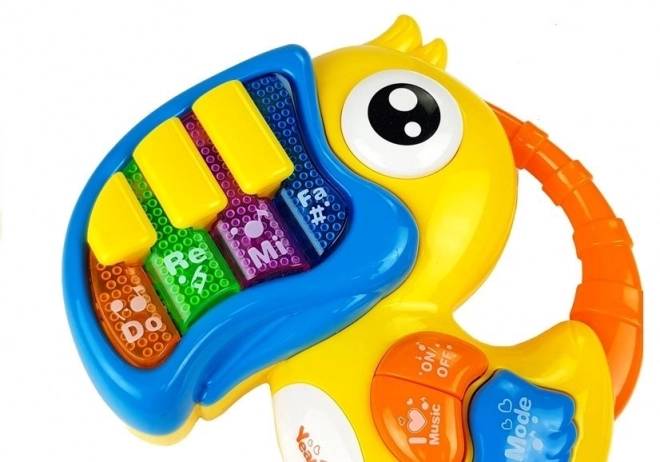 Interactive Parrot Piano for Toddlers Yellow