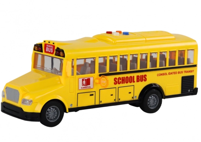 Friction Powered School Bus with Opening Doors and Lights