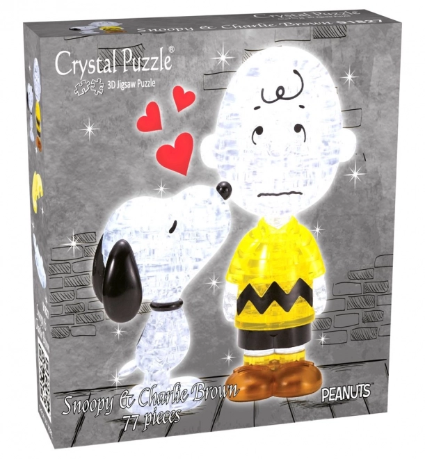 3D Crystal Puzzle Snoopy and Charlie Brown