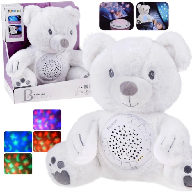 Plush White Bear Lullaby Projector Lamp