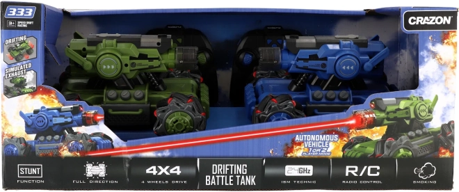 Tank RC Battle Set with Steam and Light