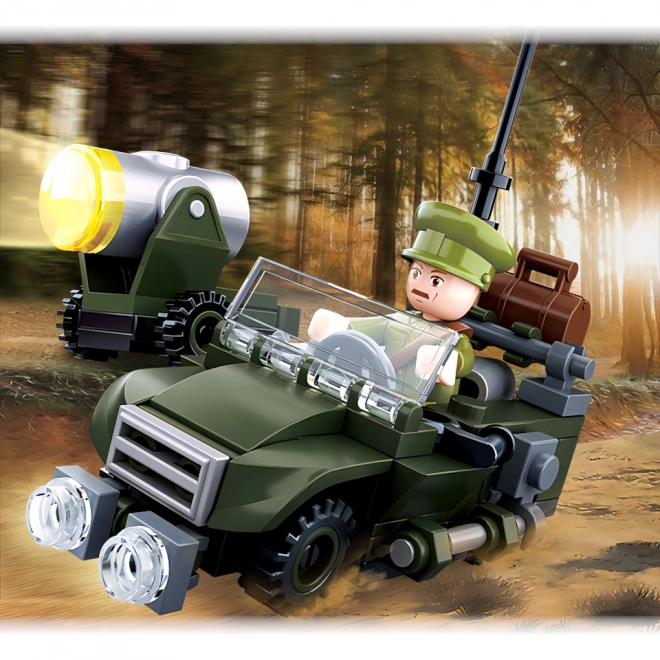 Sluban WWII Patrol Jeep Building Set