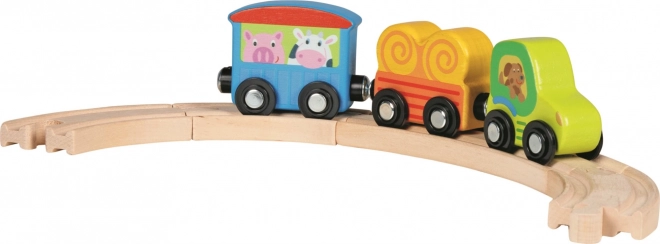 Goki Wooden Tractor with Trailers Pepé