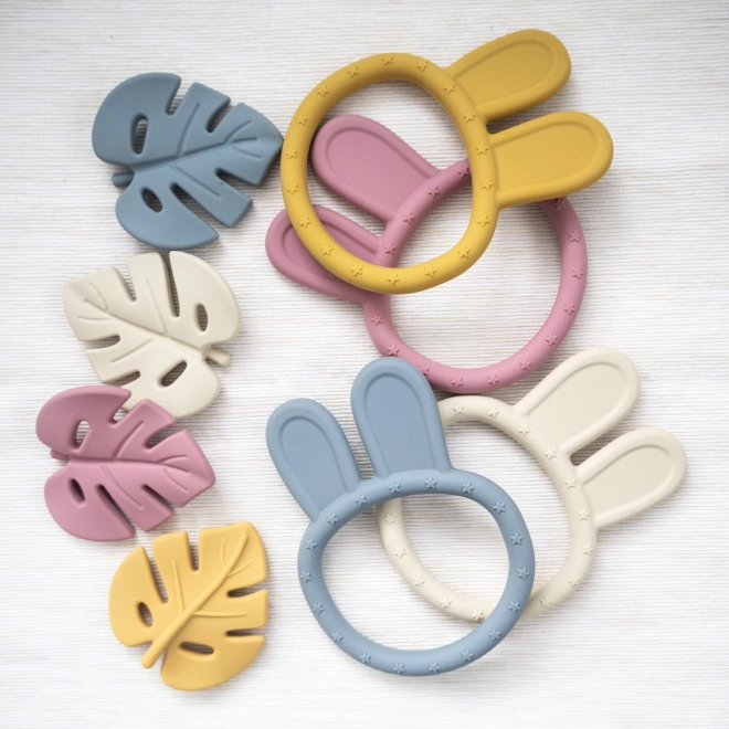 Silicone Teether Leaf Mustard Yellow