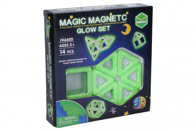 Glow-in-the-Dark Magnetic Building Set