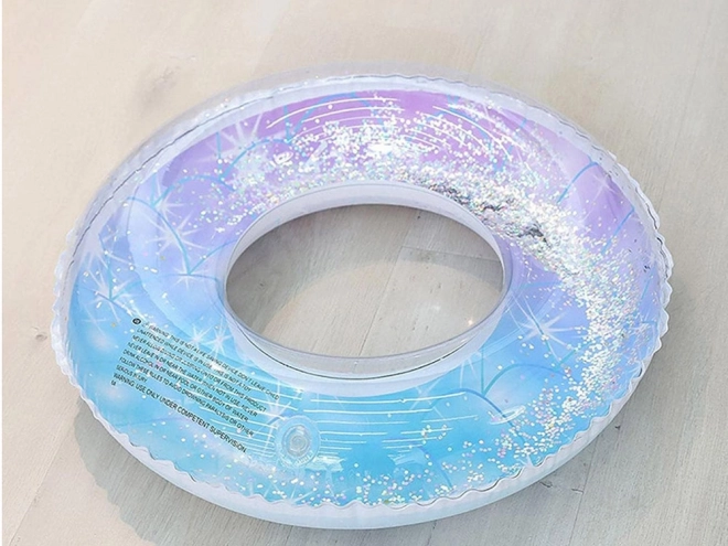 Fabulous Inflatable Pool Ring with Glitter Confetti for Children