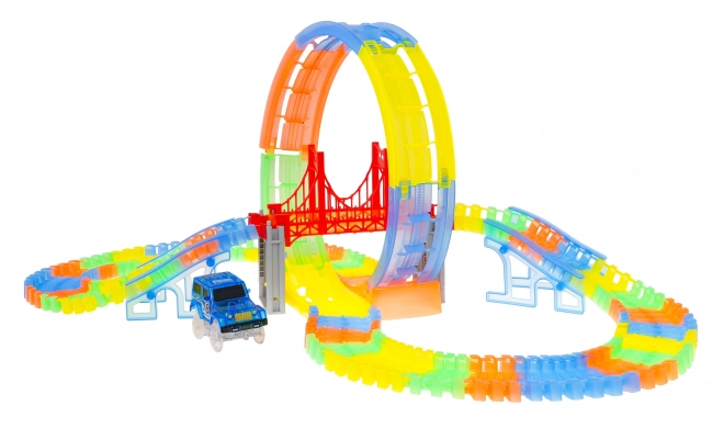 Glowing Race Track for Kids 3+ with LED Car and 360 Loop