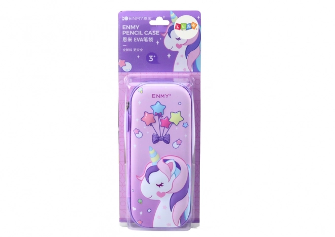 Unicorn 3D Expandable Pencil Case Purple