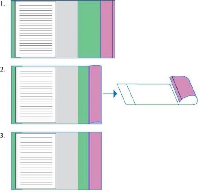 Universal book cover with self-adhesive strip