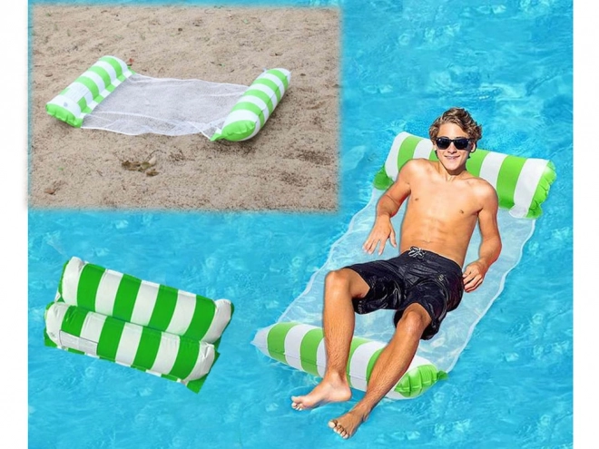 Inflatable Water Hammock Green Pool Float