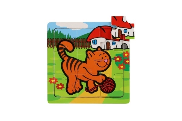 Mini Wooden Animal Puzzle for Toddlers